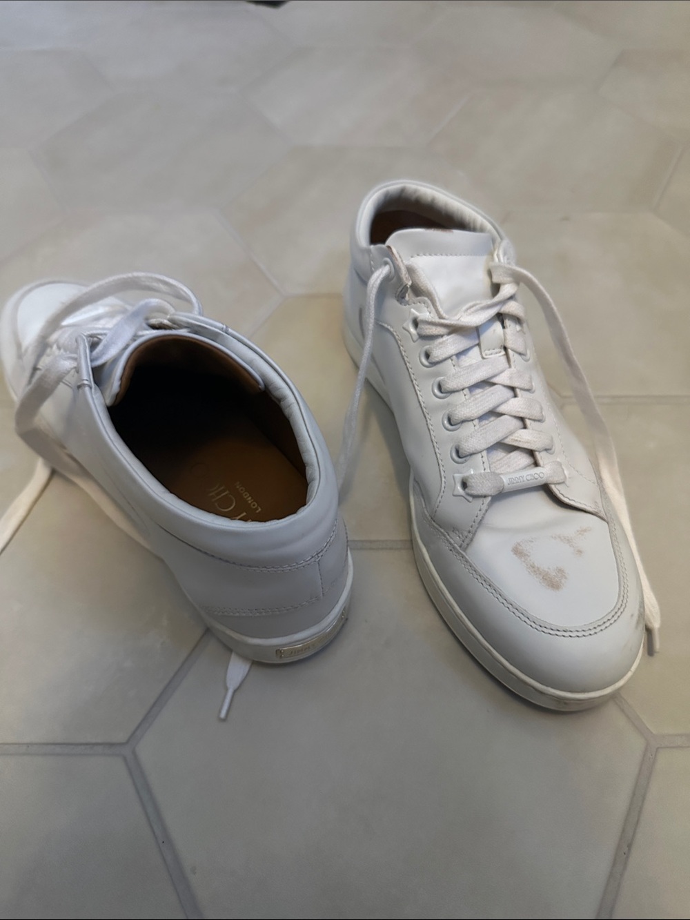 Jimmy Choo women’s white sneakers